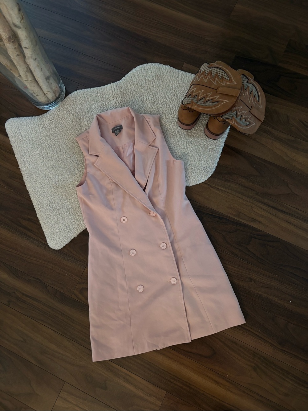 🌾TAILORED SLEEVELESS BLAZER DRESS - Picture 2 of 4